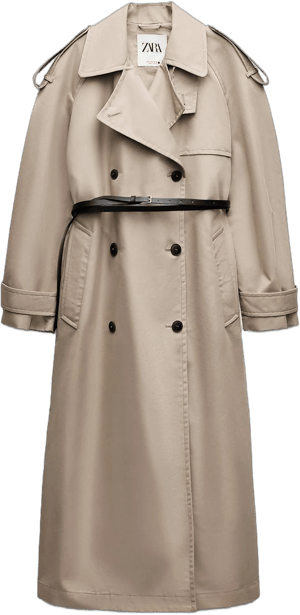 Zara Women's Oversized Water Repellent Trench Coat