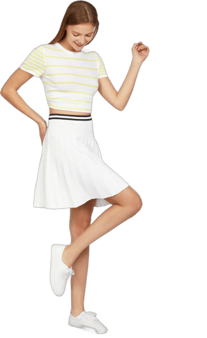 525 Women's Larissa Pleated Tennis Skirt in White