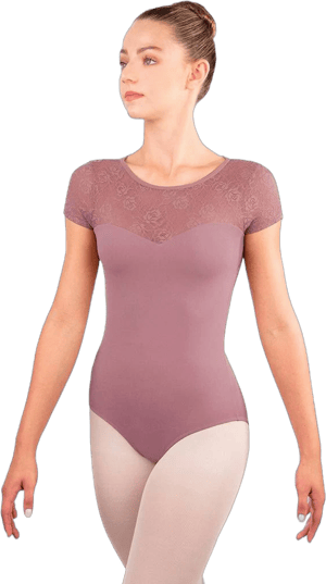 Wild Rose Lace Cap Sleeve Leotard