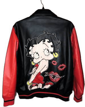 Betty Boop Authentic Apparel By Excelled Leather Jacket Black/red Size