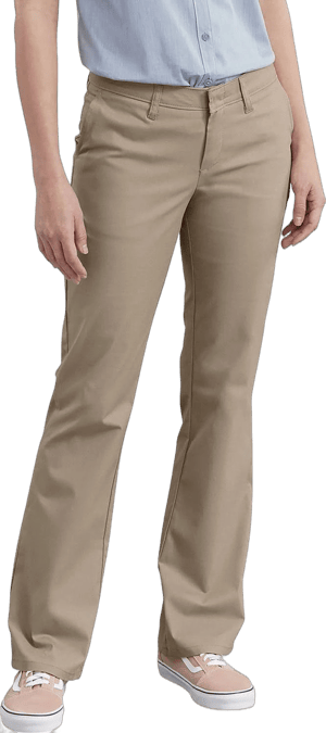 Dickies Women's Slim Fit Bootcut Stretch Twill Pants