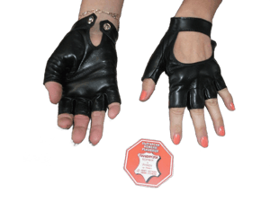 Unique Designer Women's Genuine Leather Fingerless Gloves