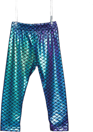 Ten Past Monkey Metallic Iridescent Mermaid Leggings