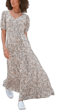 Lascana Women's Floral Print Maxi Dress