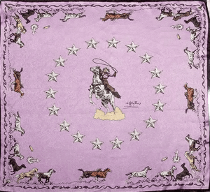 Wyoming Traders Limited Edition Lavender Mustang Silk Scarf