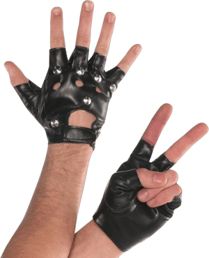 Studded Fingerless Gloves