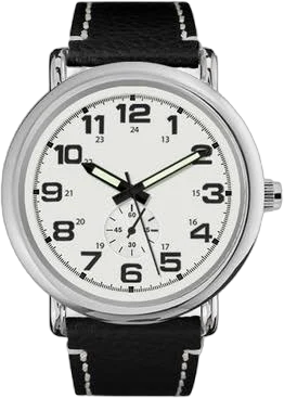 George Men's Round Silver Easy Read Watch