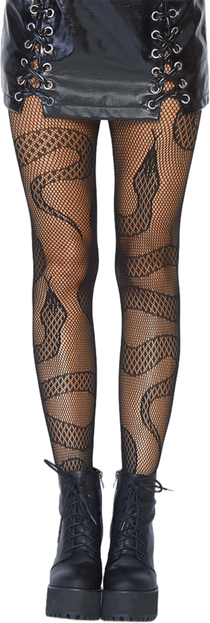 Snake Net Fishnet Tights