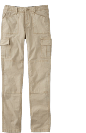 L.L.Bean Women's Mid-Rise Straight-Leg Stretch Canvas Cargo Pants