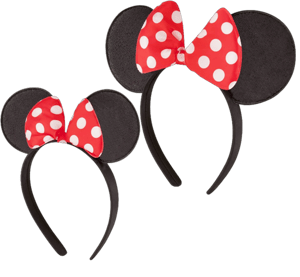 Disney Minnie Mouse Ears, Set of 2 Headbands for Adult Mommy and Me, Matching for and Little Girl Ages 2-7