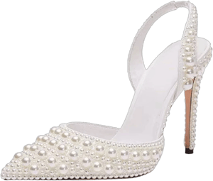 Goolita Women's Pearl Slingback Heels