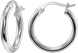 Sterling Silver Round Hoop Earrings