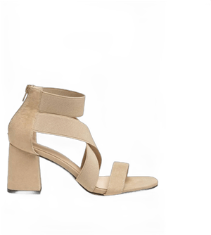 London Rag Women's Benicia Elastic Strappy Block Heel Sandals