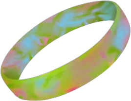 Hot Pink / Light Blue / Lime Green Swirl Sample - Promotional Ink Injected Wristbands | 24Hourwristbands