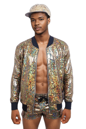 Men's Holographic Bomber Jacket