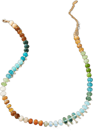 Anthropologie Rainbow Stone Necklace