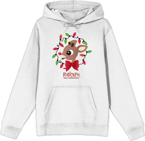 Bioworld Rudolph the Red-Nosed Reindeer with Christmas Lights and Movie Title Logo Men's