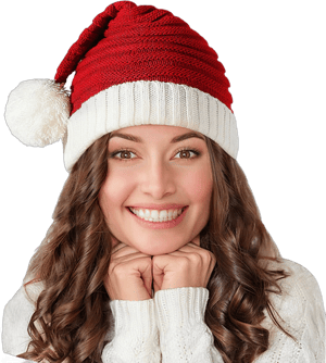 STSAIL Unisex Knitted Santa Hat with Pompom