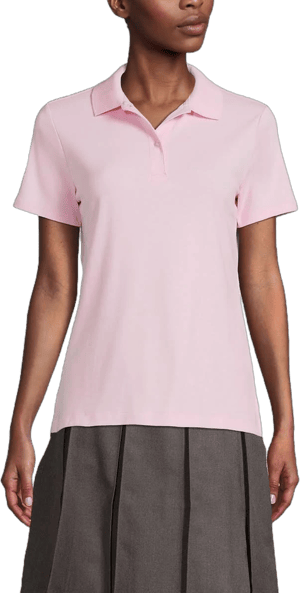 Lands' End Women's Feminine Fit Short Sleeve Interlock Polo Shirt