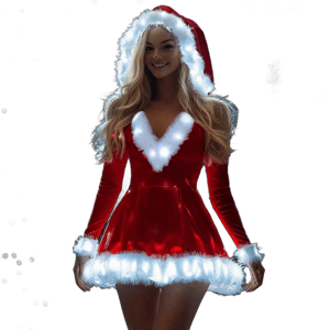 Women's LED Light Up Santa Costume