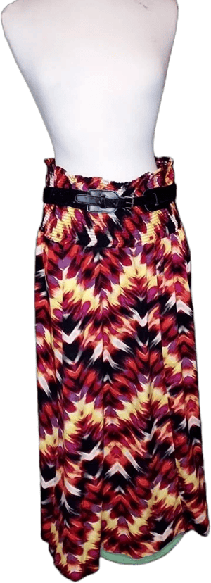 Attention Flowy Belted Maxi Skirt