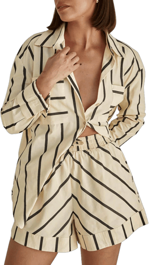 Tankaneo Women's Striped 2 Piece Lounge Sets