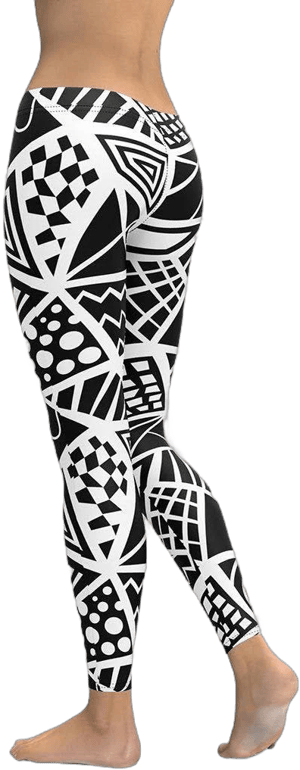 FIERCEPULSE Geometric Shape Leggings