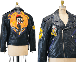 Betty Boop Vintage Leather Motorcycle Jacket