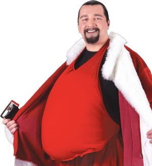 Fun World Men's Padded Santa Belly Costume Accessory