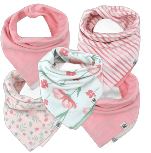 HonestBaby Multipack Organic Cotton Reversible Bandana Bibs