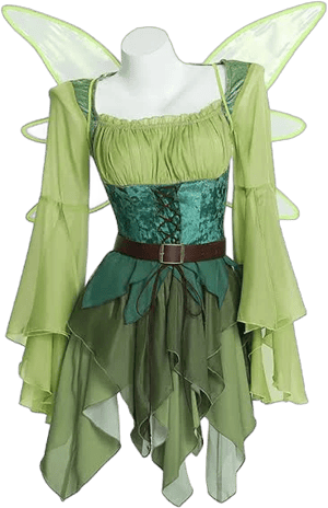 Medieval Fairy Dress with Belt with Wings