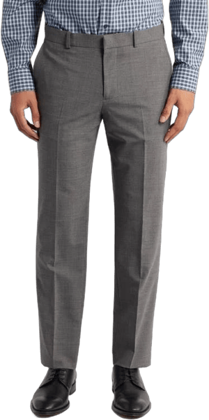 Nordstrom Trim Fit Flat Front Stretch Wool Dress Pants