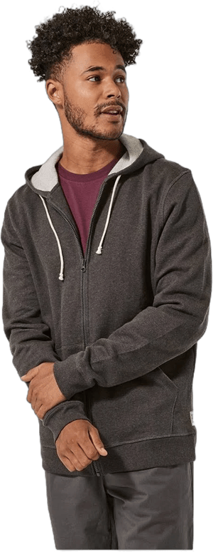 Pact Men's Organic Cotton Brushed Fleece Zip Hoodie