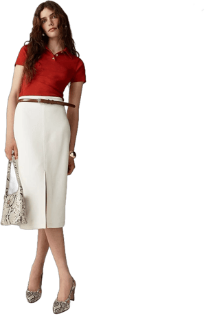 J.Crew Women's Pencil midi skirt in four-season stretch