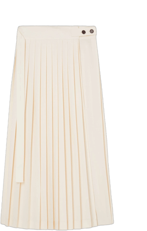 ROHE Pleated Midi Wrap Skirt