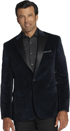 Reserve Collection Men's Tailored Fit Velvet Dinner Jacket