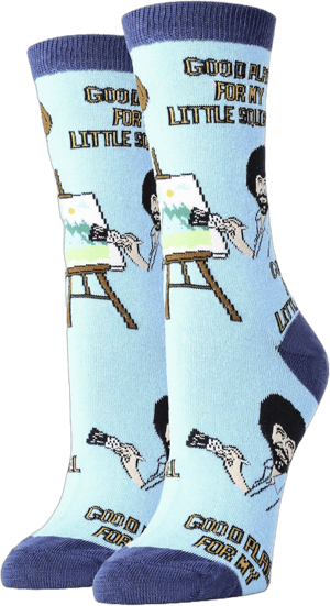 Bob Ross Women's Little Squirrel Crew Socks