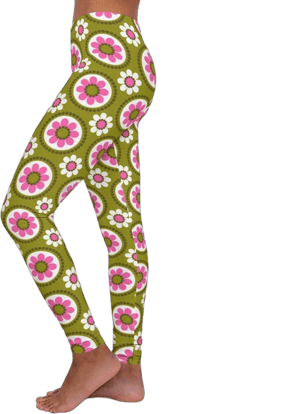 Women's 70s Funky Daisy Groovy Yoga Pants