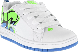 Kids' DC Court Graffik Shoes White/Graffiti