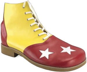 Funtasma Men's Yellow & Red Clown Shoes - Yellow-Red PU - One Size