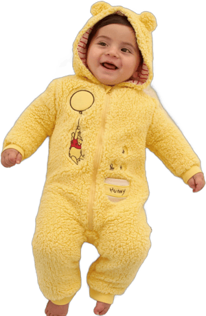 Baby Little Sleepies Disney Winnie the Pooh Sherpa Romper