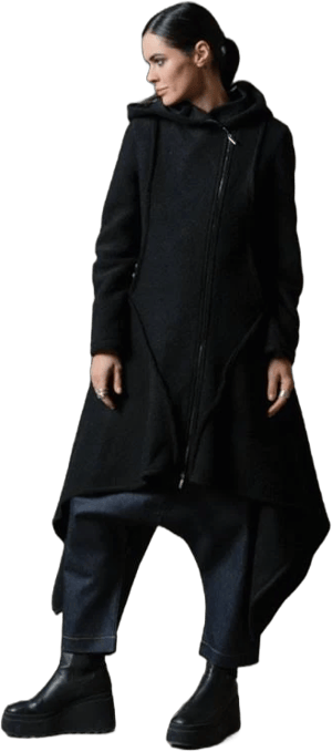 Avant Garde Women's Oversized Hooded Wool Jacket