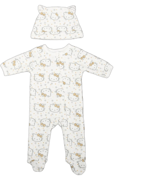 Hello Kitty Quilted Footie with Hat