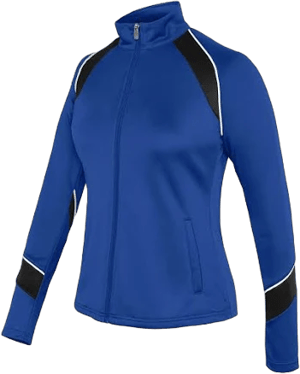 Champion Nova Warm-up Jacket (Color: Royal/Black/White, Gender: Girls', Size: 2XS)