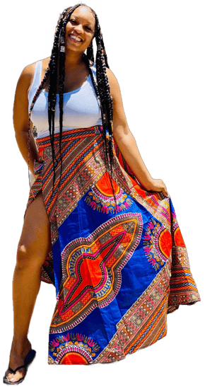 African Print Wrap Skirts