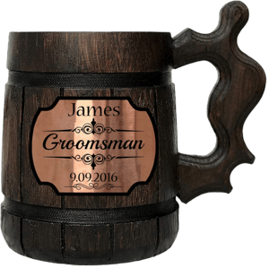 Personalized Wooden Beer Mug. Personalized Groomsmen Gift. Groomsmen Beer Mug. Groomsman Gift. Wedding Gift. Best Man Gift. Wooden Tankard. Personalized Wedding Gift. Wood Mug. Custom Beer Steins K2