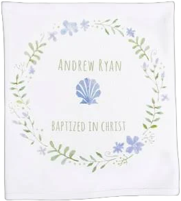 Personalized Boy's Baptism Baby Blanket