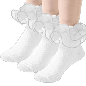 Girls Lace Double Layer Ankle Socks