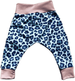 Unisex Baby Harems Leggings Trousers Leopard Animal Print Blue Grey Clothes Clothing Cloth Bum