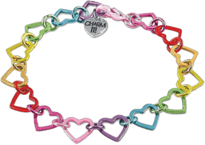 CHARM IT Rainbow Heart Link Bracelet